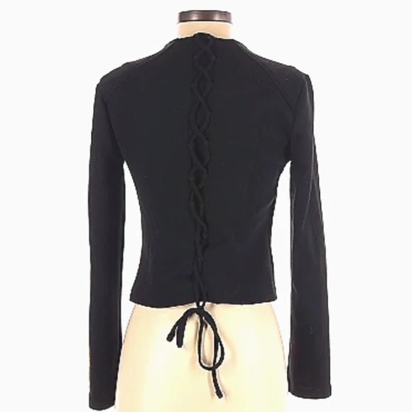 Moto Jacket, Lace Up Back, Fitted & stretchy & adjustable, Small, Tie Back - Picture 3 of 13